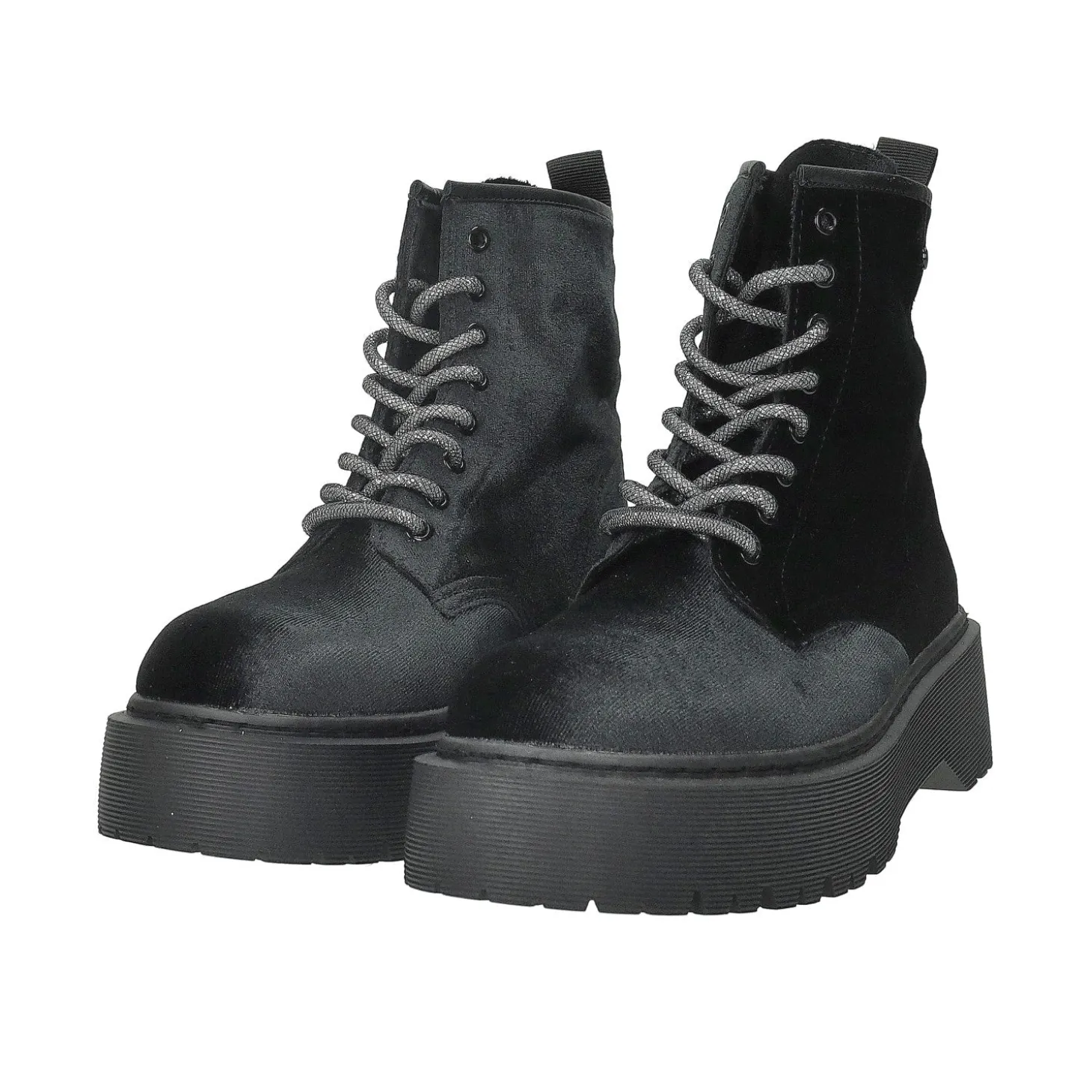 Anfibi con zip frontale.Tacco alto 4cm