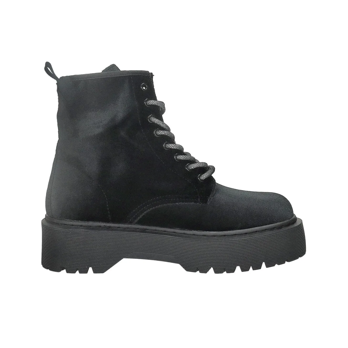 Anfibi con zip frontale.Tacco alto 4cm