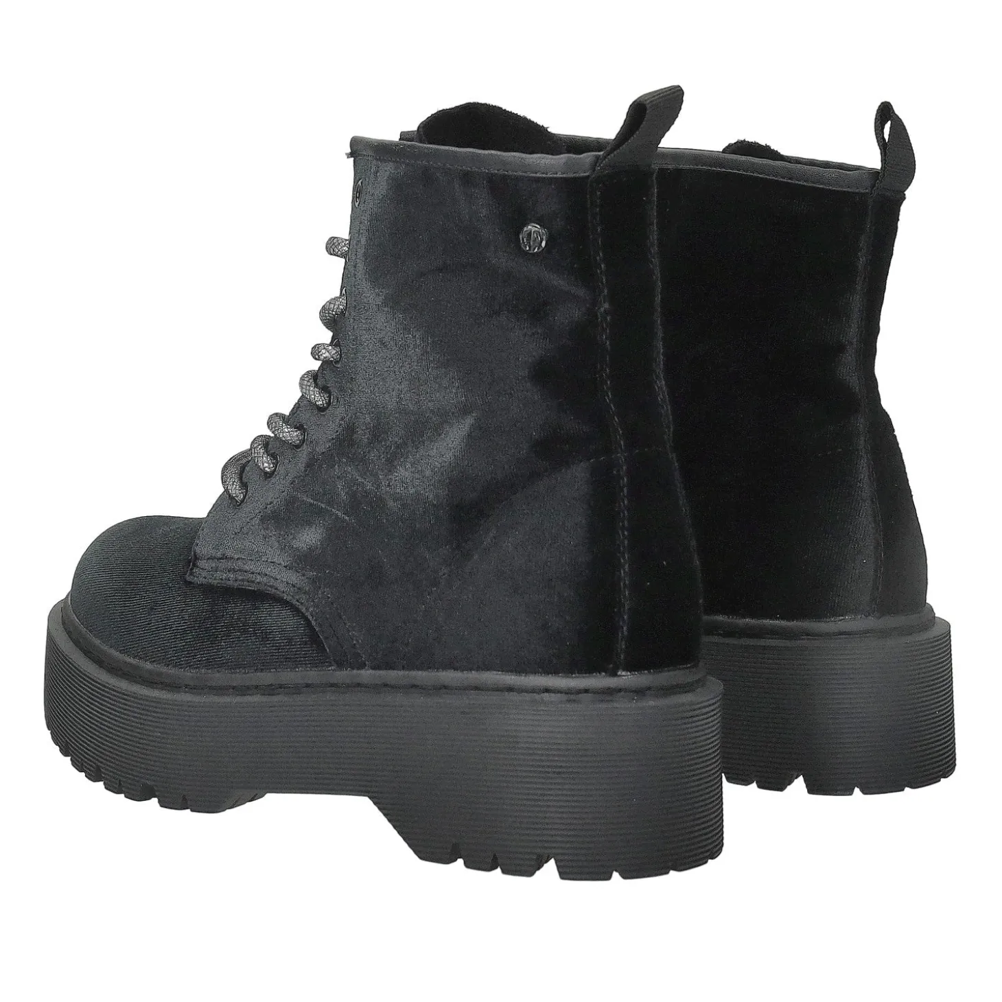 Anfibi con zip frontale.Tacco alto 4cm