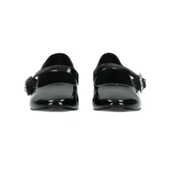 Ballerine con cinturino in strass.Tacco alto 3 cm