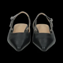 Ballerine con cinturino in strass.Tacco alto 2cm