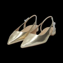 Ballerine con cinturino in strass.Tacco alto 2cm