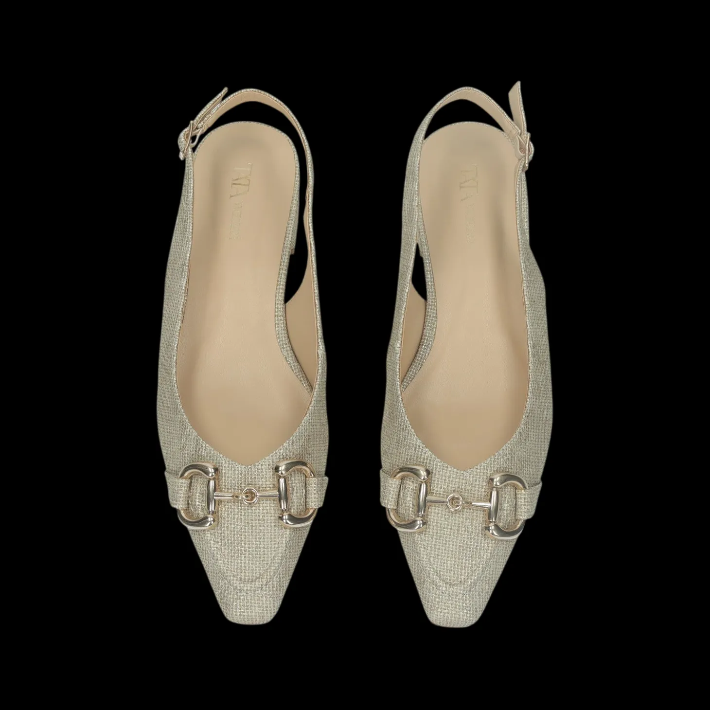 Ballerine slingback con cinturino in fibbia