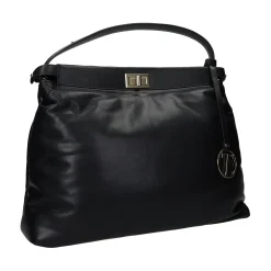 Borsa a secchiello con chiusura.