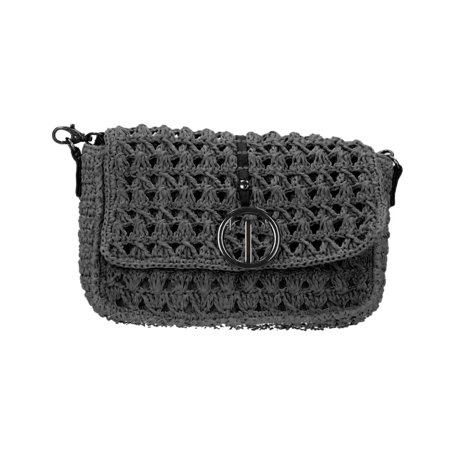 Borsa a tracolla lavorata a maglia