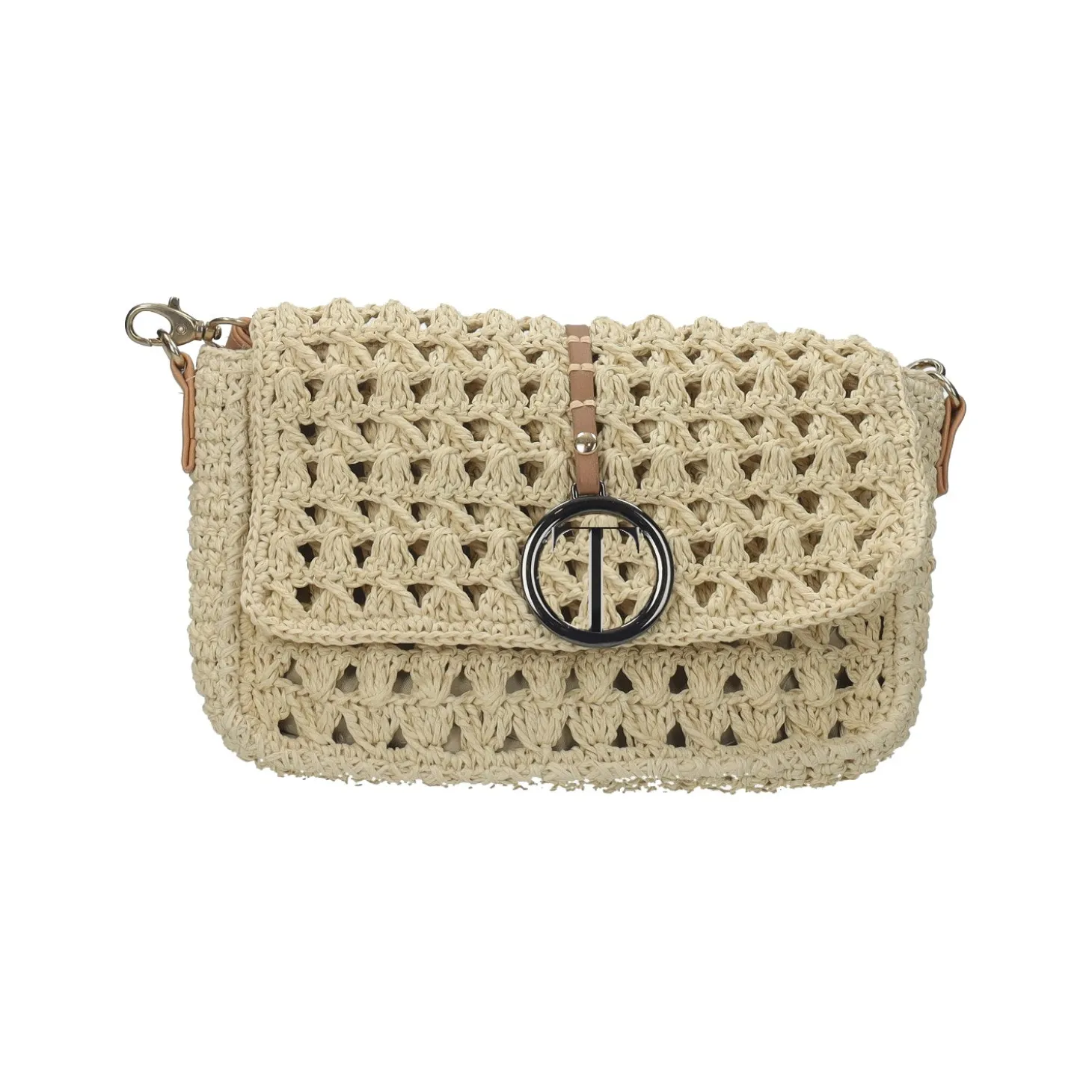 Borsa a tracolla lavorata a maglia