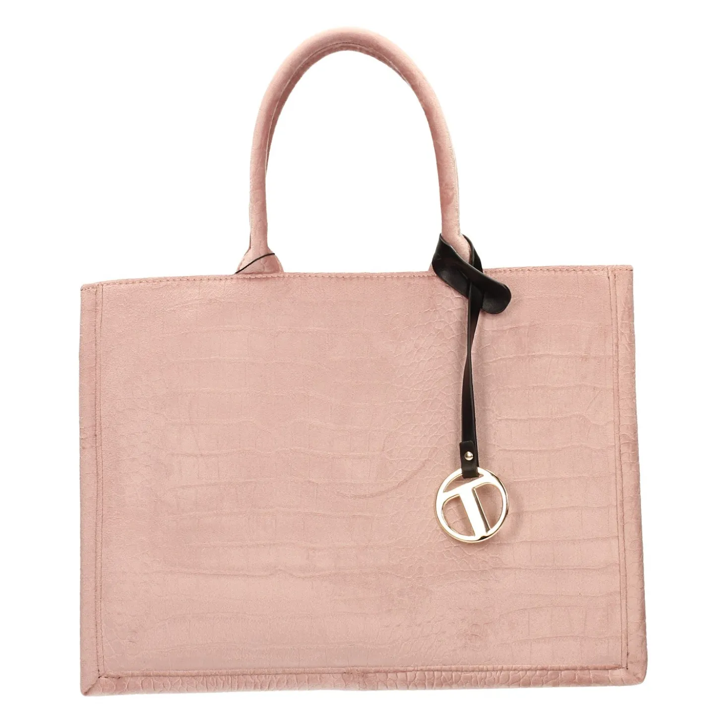 Borsa pied-de-poule beige e marrone