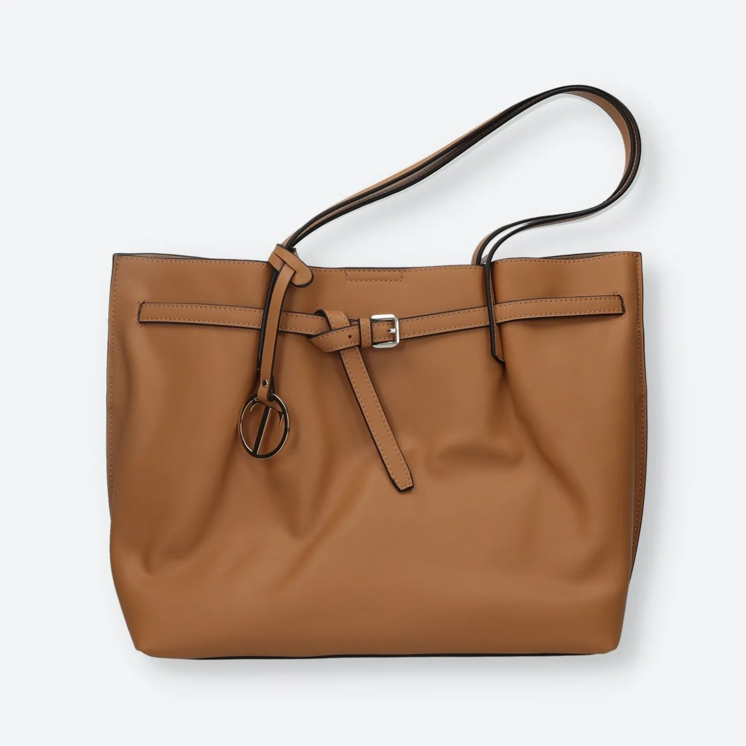 Borsa shopper con dettaglio fibbia