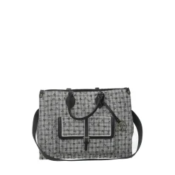 Borsa shopper con tasca esterna