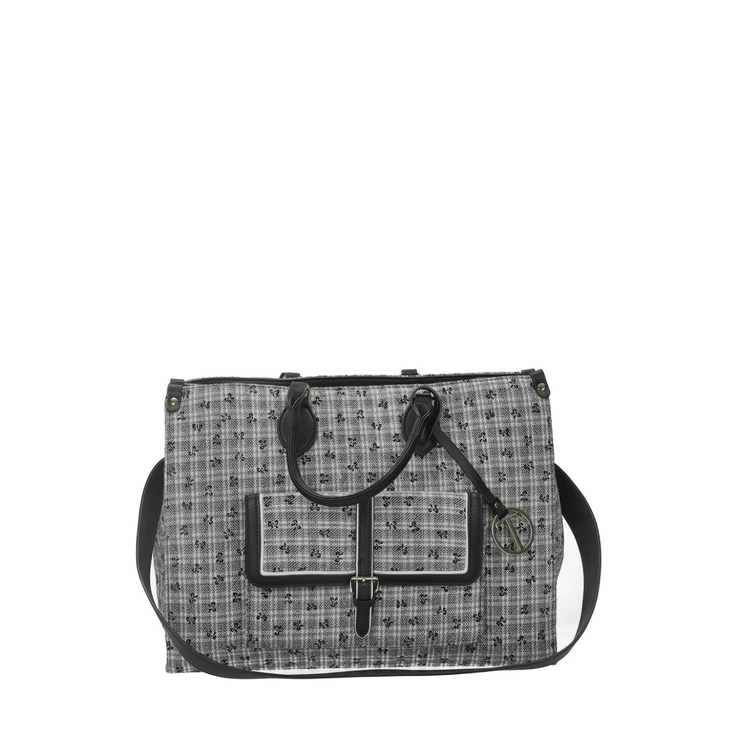 Borsa shopper con tasca esterna