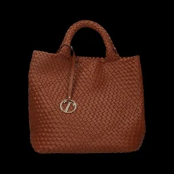 Borsa shopper in tessuto spalmato