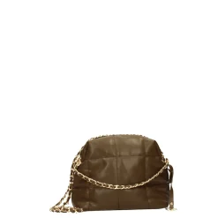 Clutch marrone con tracolla