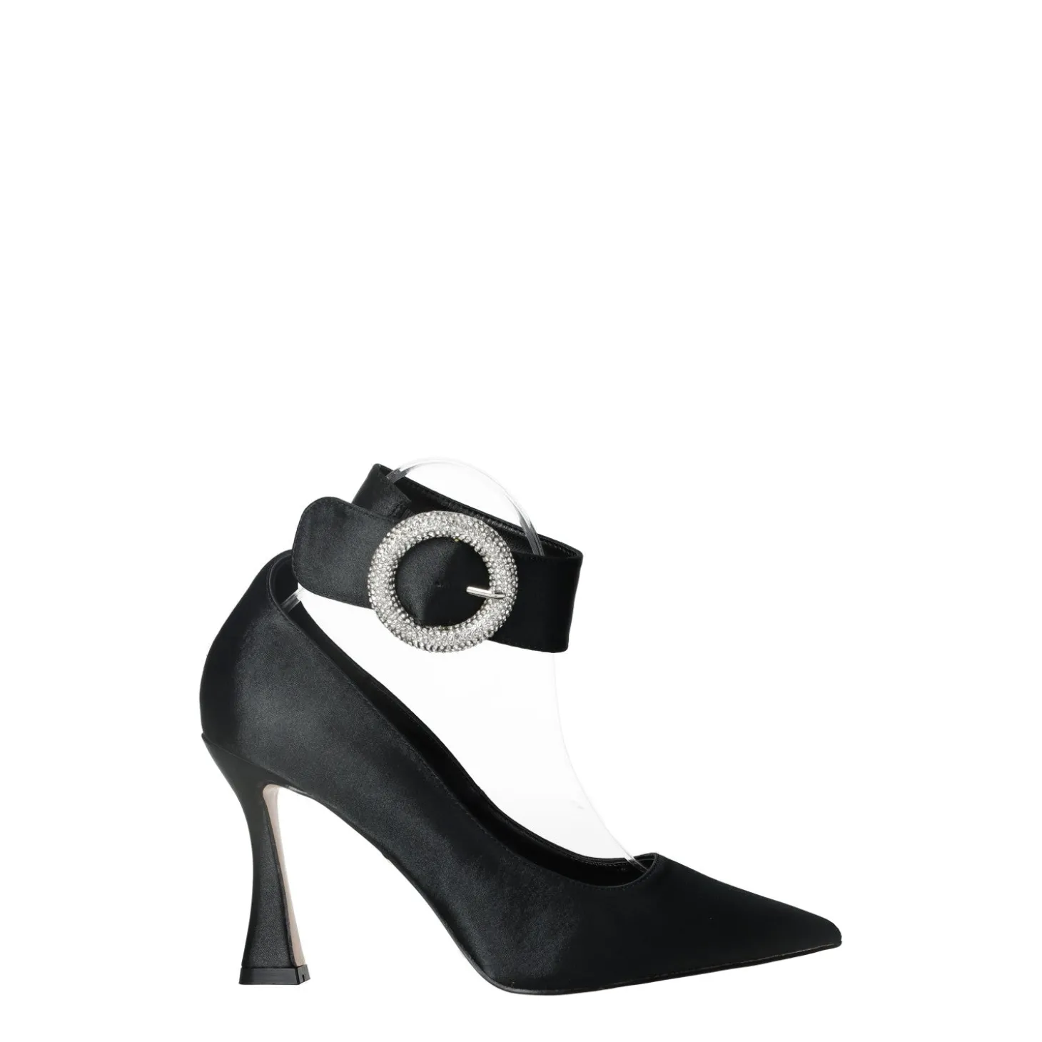 Décolleté con fibbia in giiello.Tacco alto 10cm