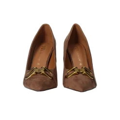 Décolleté con morsetto. Tacco alto 9.50cm