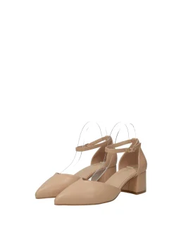 Décolleté donna e blu in PU con tacco medio