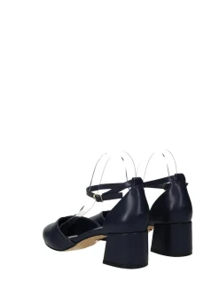 Décolleté donna e blu in PU con tacco medio