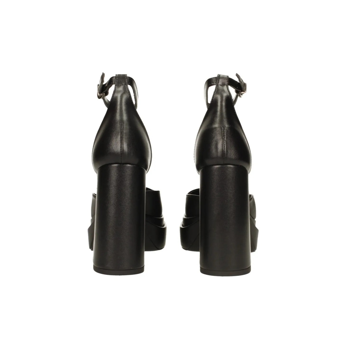 Décolleté glitterate con doppio plateau. Made in Italy. Tacco alto 11cm