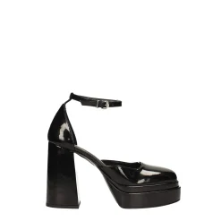 Décolleté in vernice con doppio plateau. Made in Italy. Tacco alto 11cm