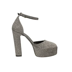 Décolleté platform glitterate. Made in Italy. Tacco alto 14cm