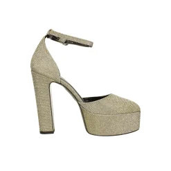 Décolleté platform glitterate. Made in Italy. Tacco alto 14cm