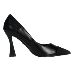 Décolleté pumps con punta in tessuto. Tacco alto 10cm