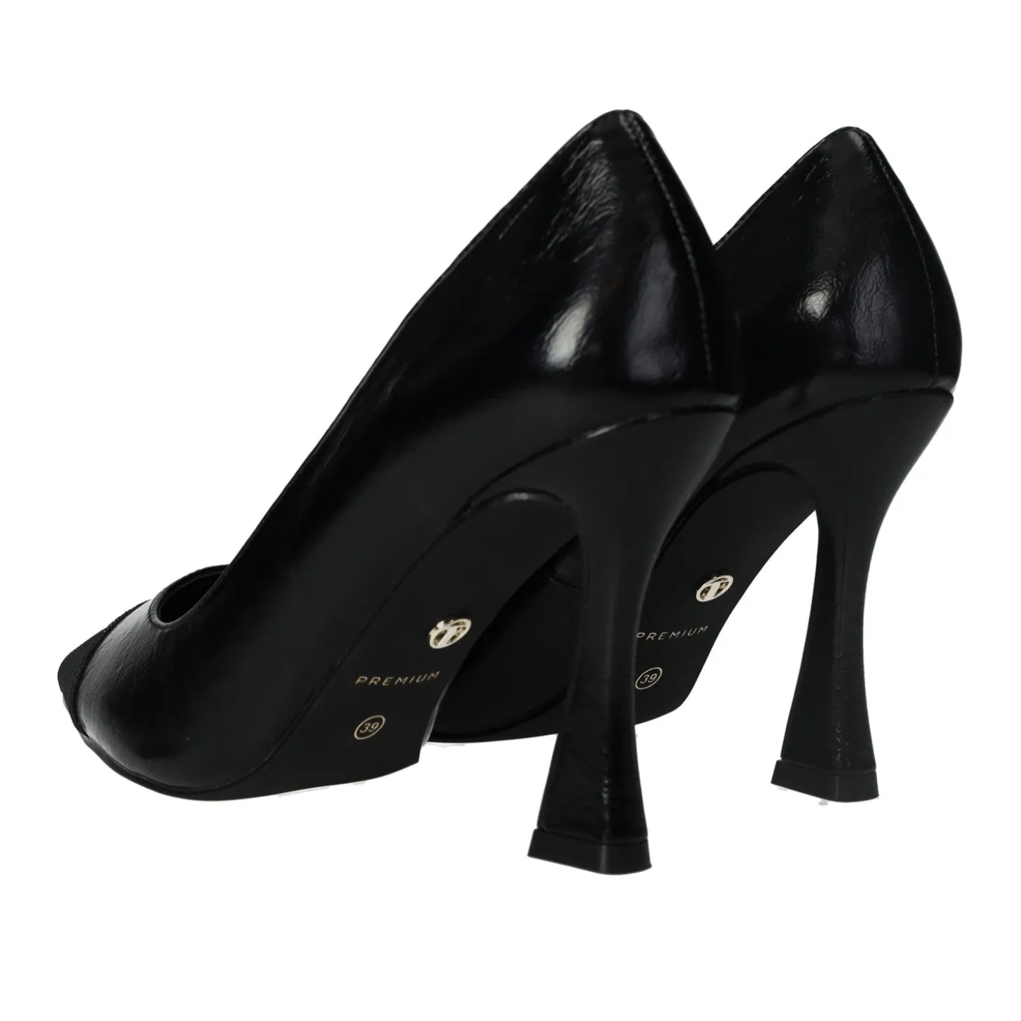Décolleté pumps con punta in tessuto. Tacco alto 10cm