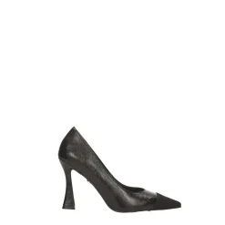 Décolleté pumps con punta in tessuto. Tacco alto 10cm
