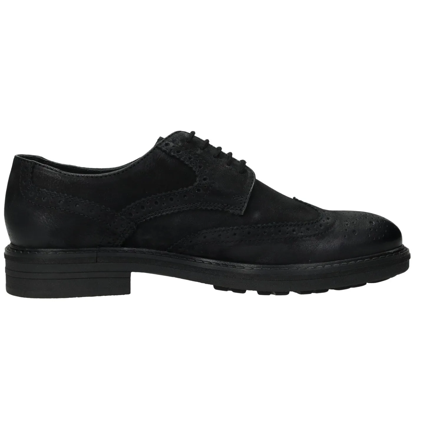 Derby semi brogue in vera pelle