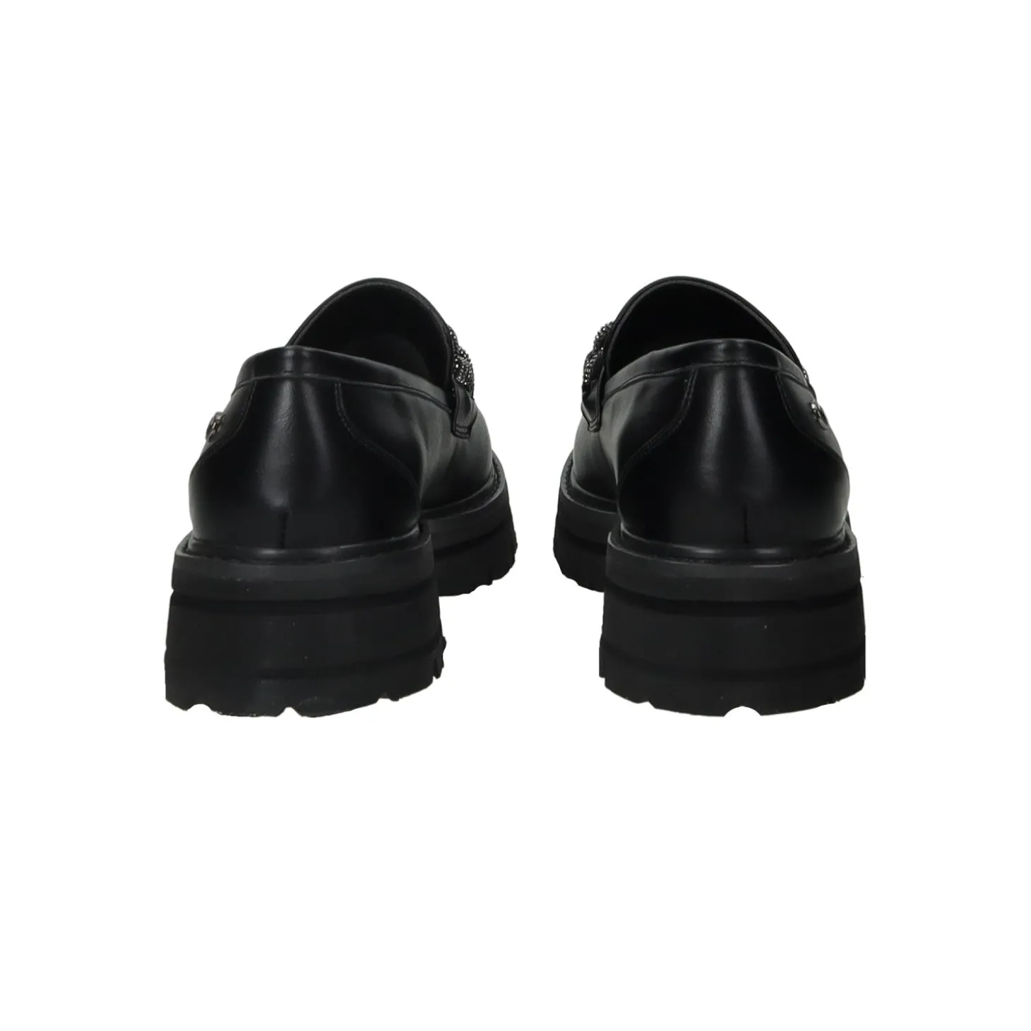 Mocassini con morsetto in strass.Tacco alto: 3cm