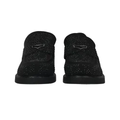 Mocassini con strass.Tacco alto 4cm