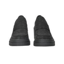 Mocassini con strass.Tacco alto 6cm