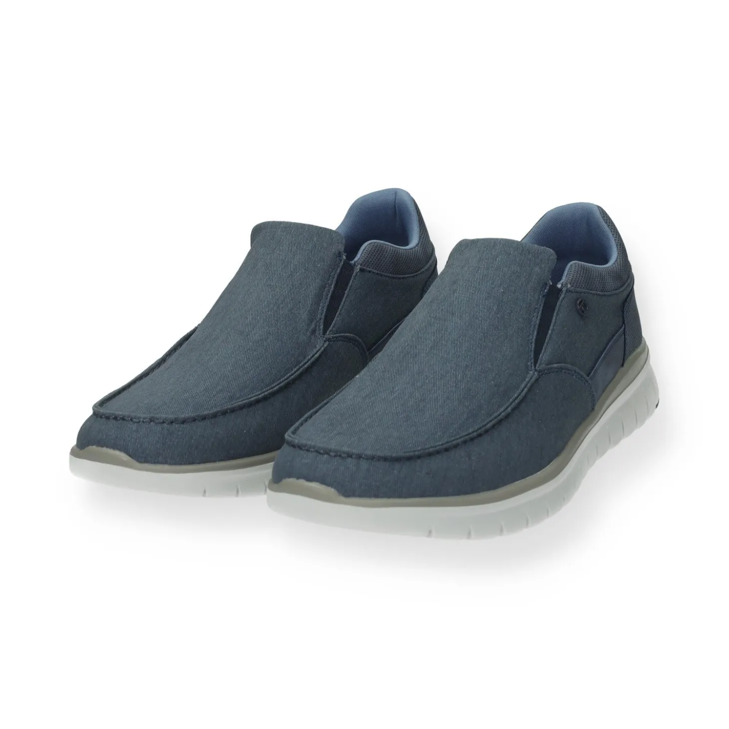 Mocassini con suola dentellata.sottopiede in Memory Active