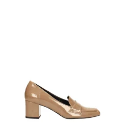 Mocassini in vernice con tacco alto 5.5cm. Made in Italy