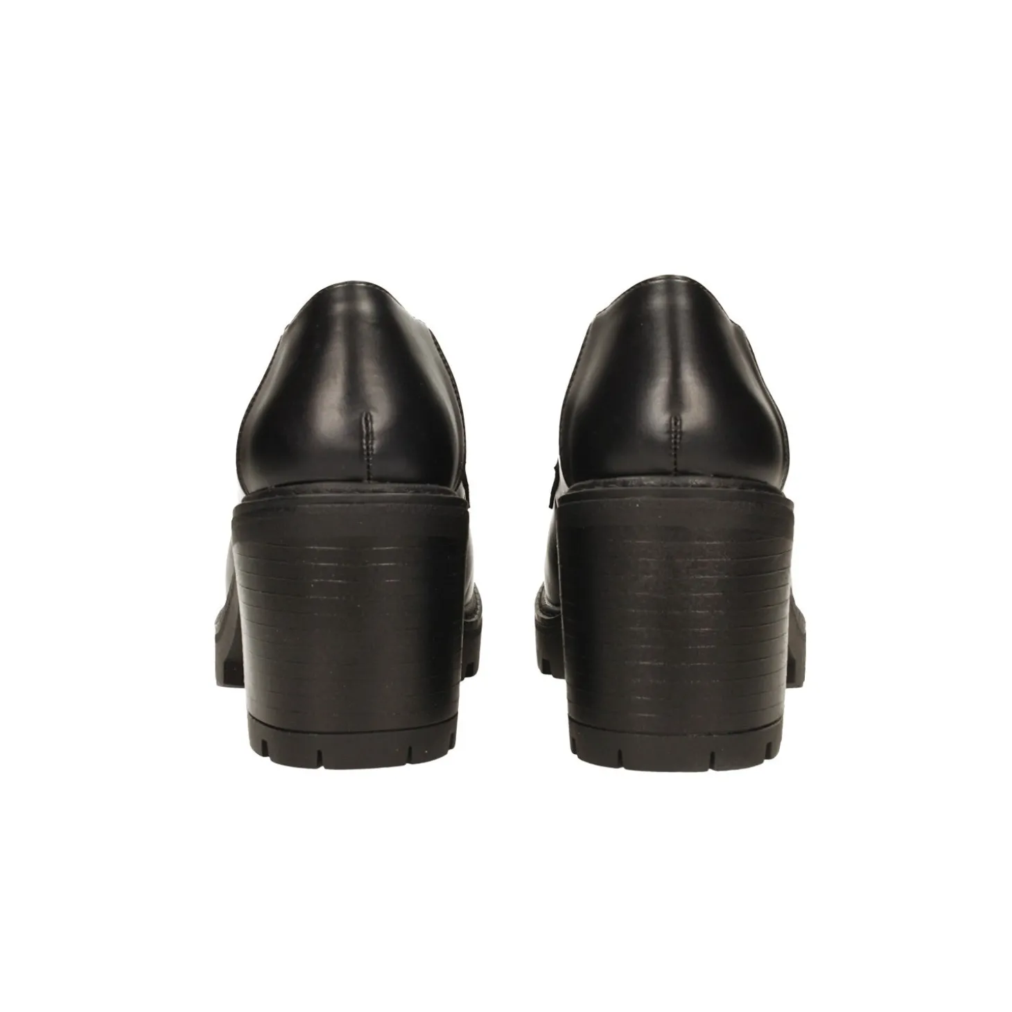 Pumps mocassino con tacco largo alto 7cm