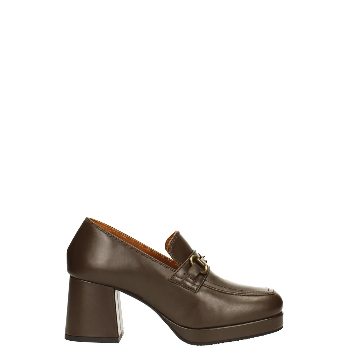 Pumps mocassino in vera pelle. Tacco alto 7cm