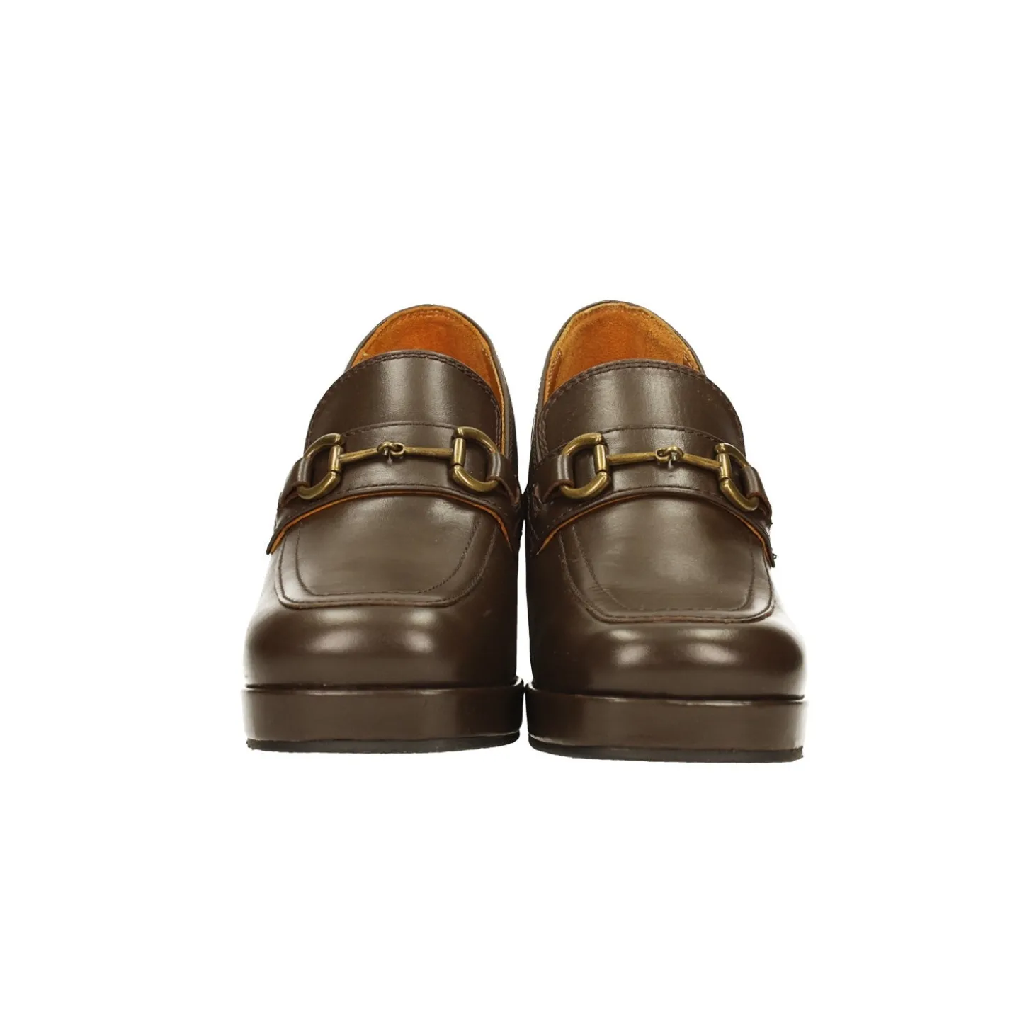 Pumps mocassino in vera pelle. Tacco alto 7cm