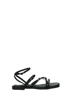 Sandali bassi con listini incrociati