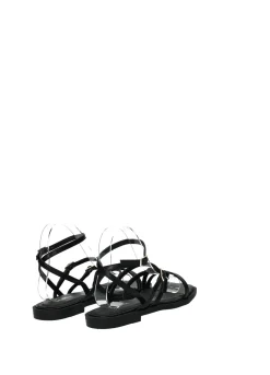 Sandali bassi con listini incrociati