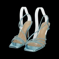 Sandali con listini in strass.Tacco alto 10cm