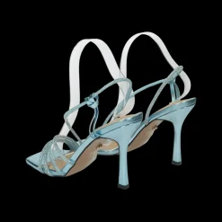 Sandali con listini in strass.Tacco alto 10cm