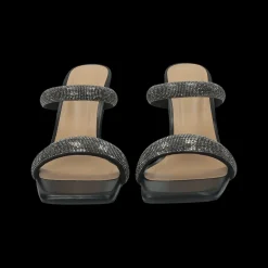 Sandali con listini in strass. Tacco alto 9cm