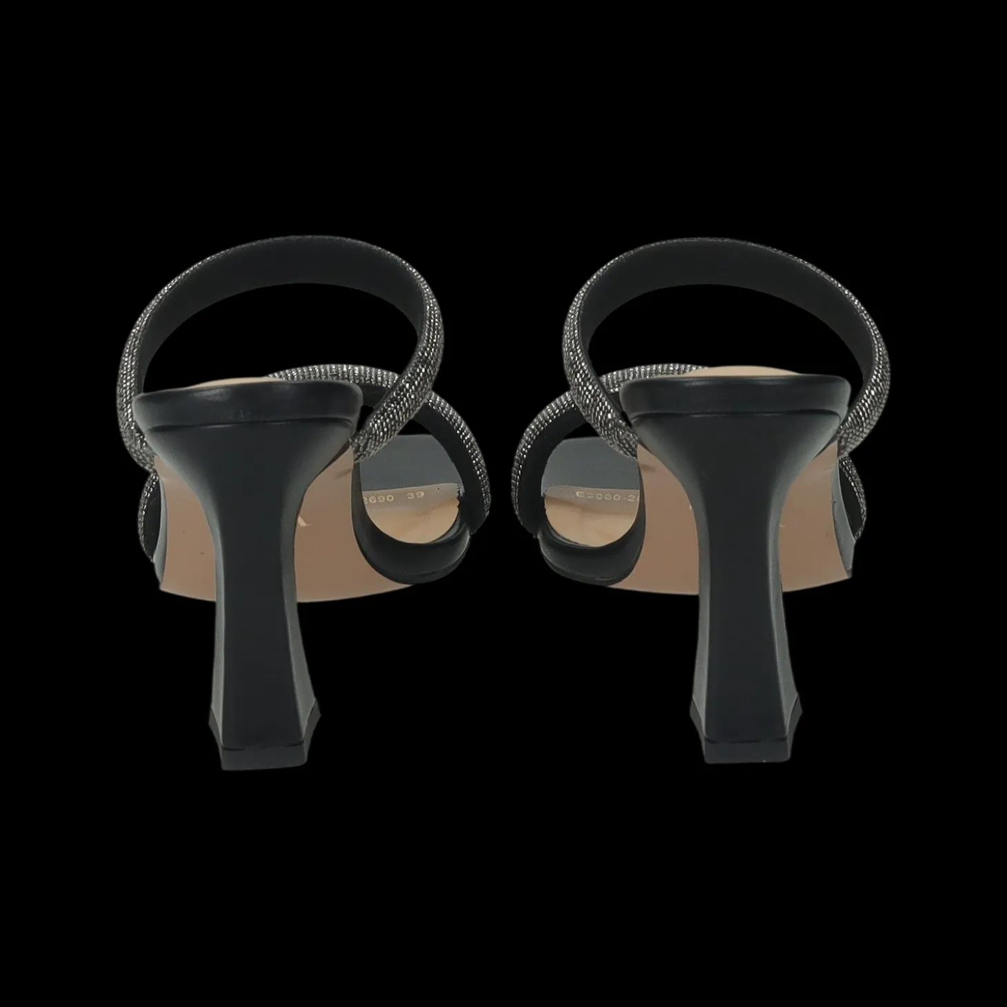 Sandali con listini in strass. Tacco alto 9cm