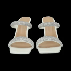 Sandali con listini in strass. Tacco alto 9cm