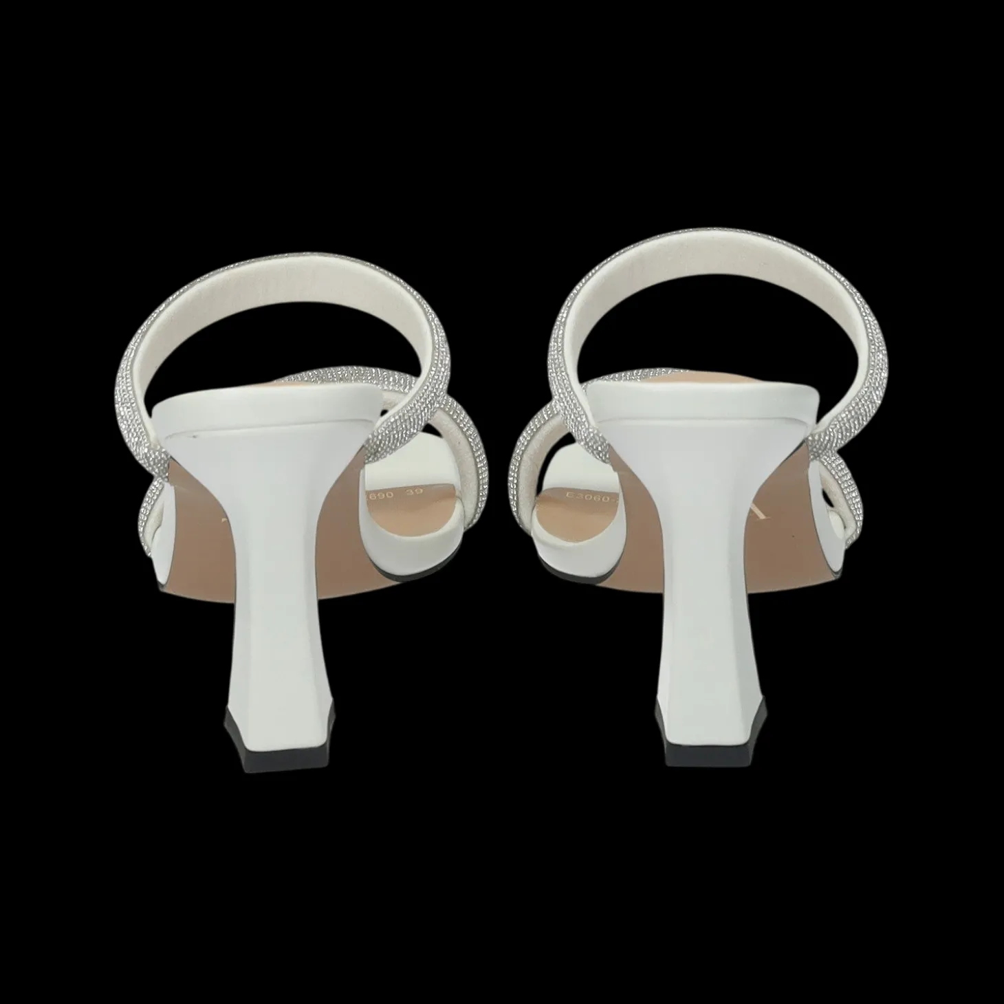 Sandali con listini in strass. Tacco alto 9cm