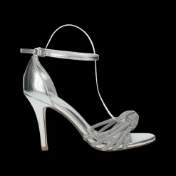 Sandali con nodo in strass. Tacco alto 10cm