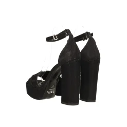 Sandali con plateau glitterati. Made in Italy. Tacco alto 13cm