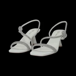 Sandali con strass.Tacco alto 6cm