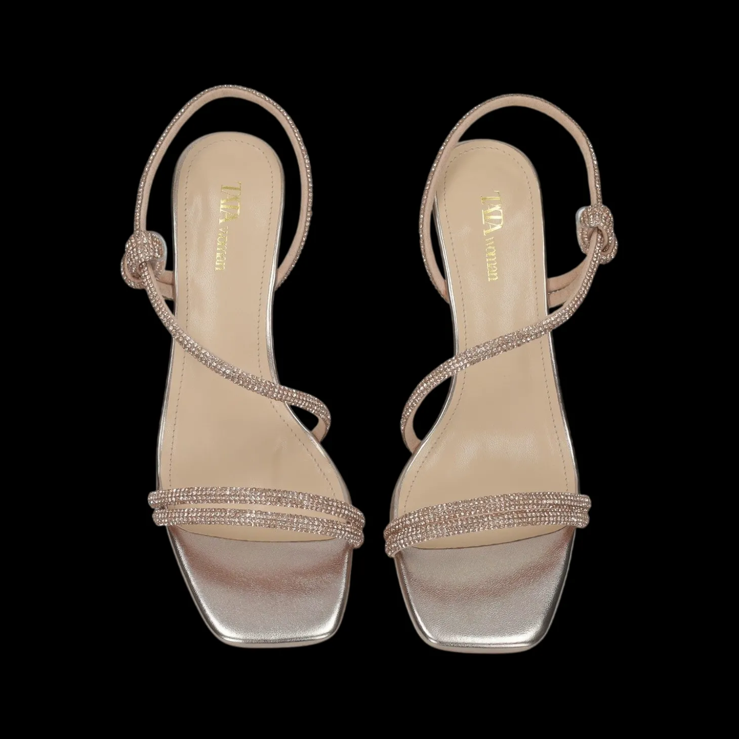 Sandali con strass.Tacco alto 6cm