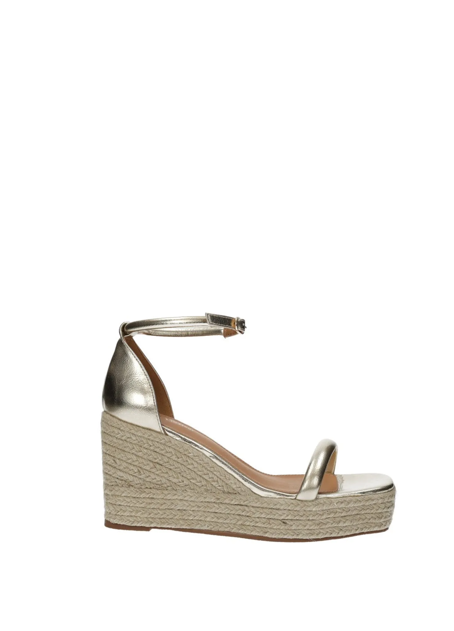 Sandali con zeppa in corda