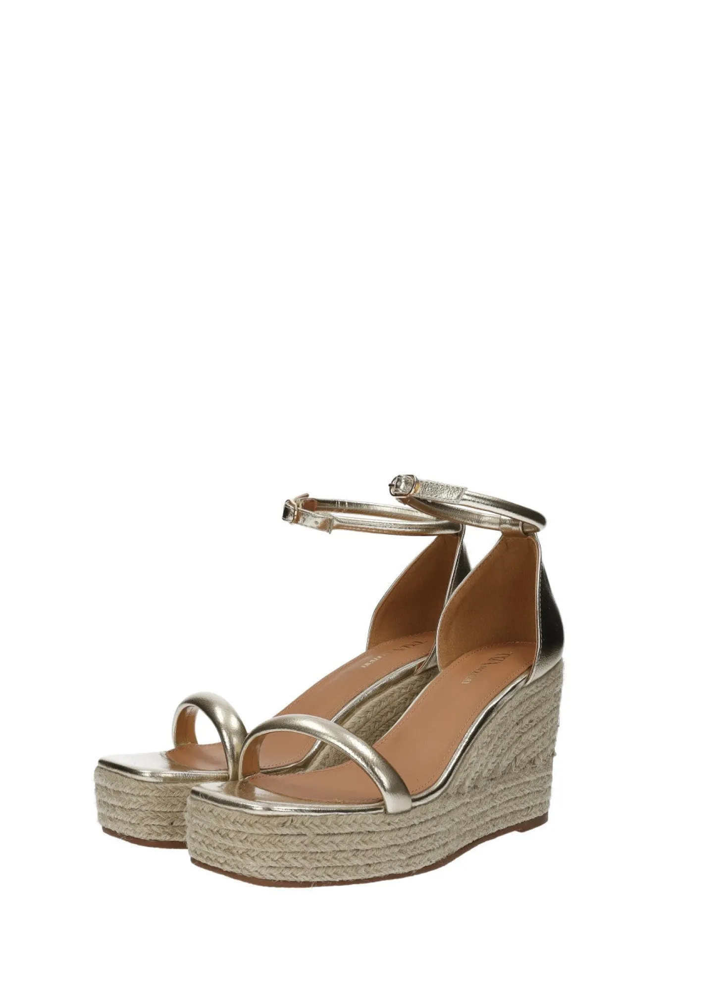 Sandali con zeppa in corda